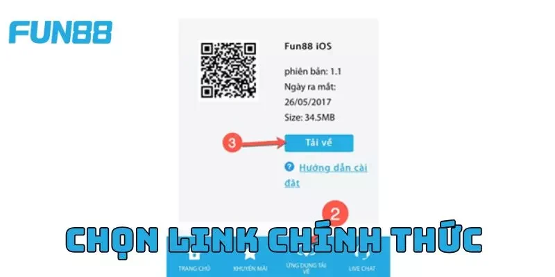 Chọn link chính thức