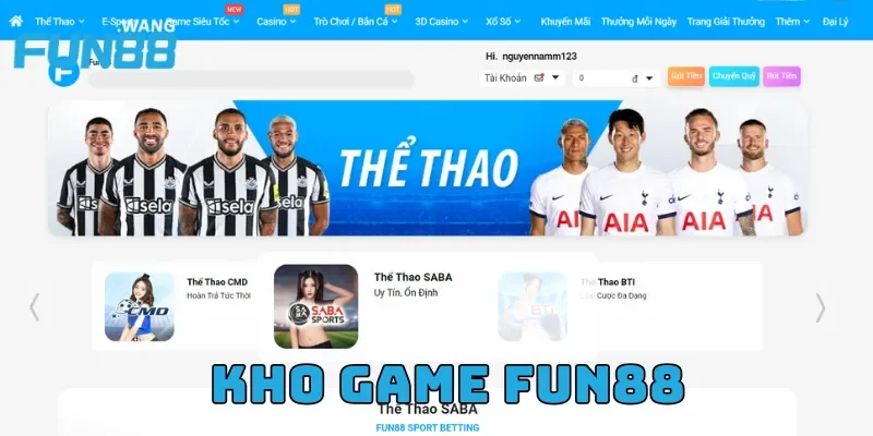 Fun88 - Nhà cái cá cược đình đám hàng đầu khu vực châu Á 23 Kho game tại Fun88