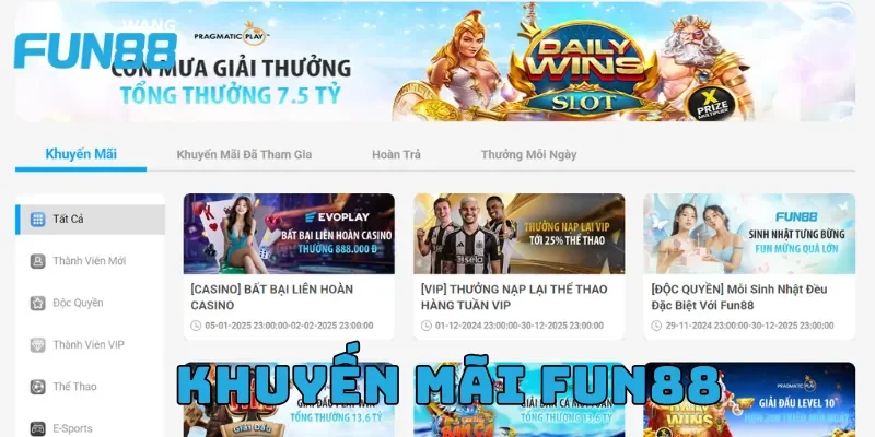 Fun88 - Nhà cái cá cược đình đám hàng đầu khu vực châu Á 24 Các khuyến mãi nhà cái Fun88