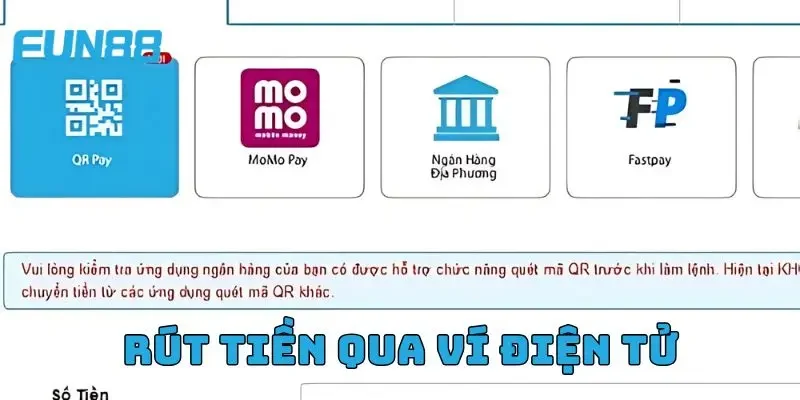 Rút tiền qua ví điện tử